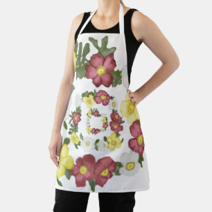 Gorgeous Hand painted Wild Rose Apron