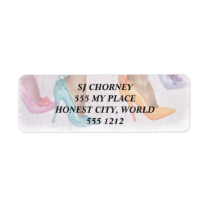 GORGEOUS HI HEELS RETURN ADDRESS LABELS