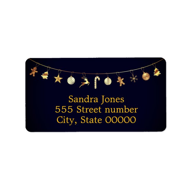 Gorgeous holiday address labels  (Front)