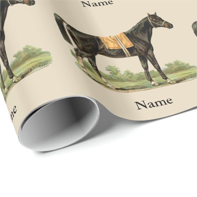 Gorgeous Horse Art Gift Wrap Personalised (Roll Corner)
