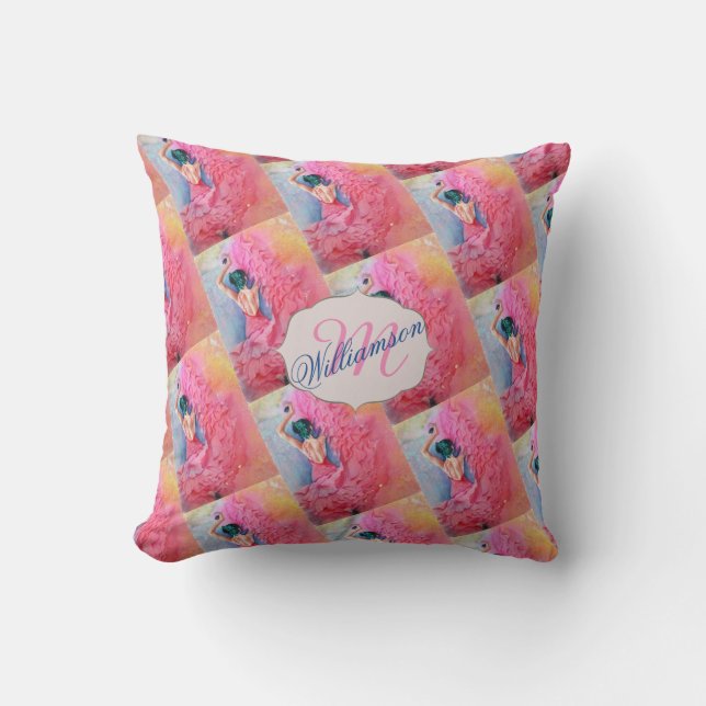 GORGEOUS HOT PINK LATIN DANCER CUSHION (Front)