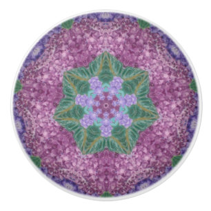 Gorgeous Hydrangea Blossoms Ceramic Knob