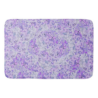 Gorgeous hydrangea pattern in lavender, floral  bath mat