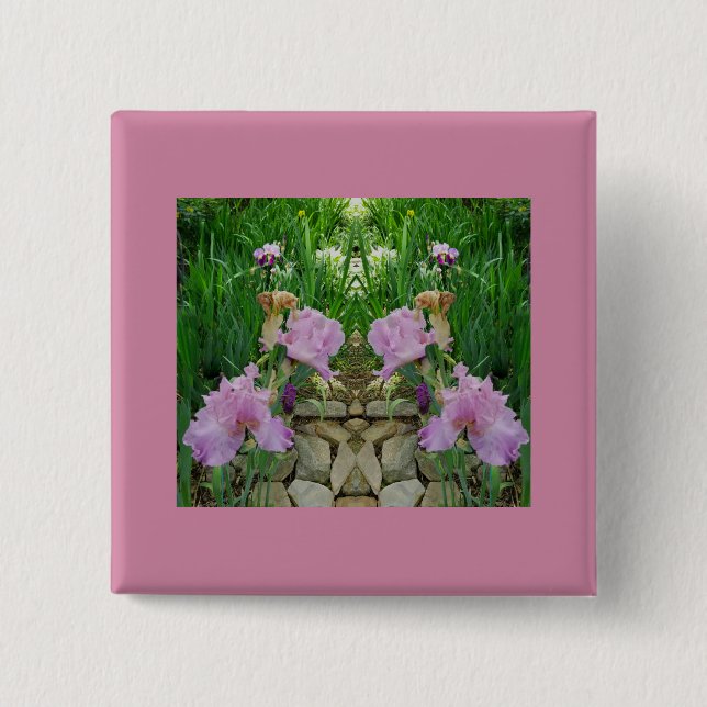 Gorgeous Iris Fantasy Pathway 15 Cm Square Badge (Front)