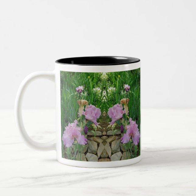 Gorgeous Iris Fantasy Pathway Two-Tone Coffee Mug (Left)