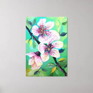 Gorgeous Japanese Sakura Cherry Tree Flowers Canvas Print