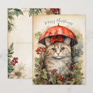Gorgeous  Kitten  Christmas  Postcard