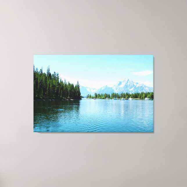 gorgeous landscape photography - lake, mountain, canvas print (Front)