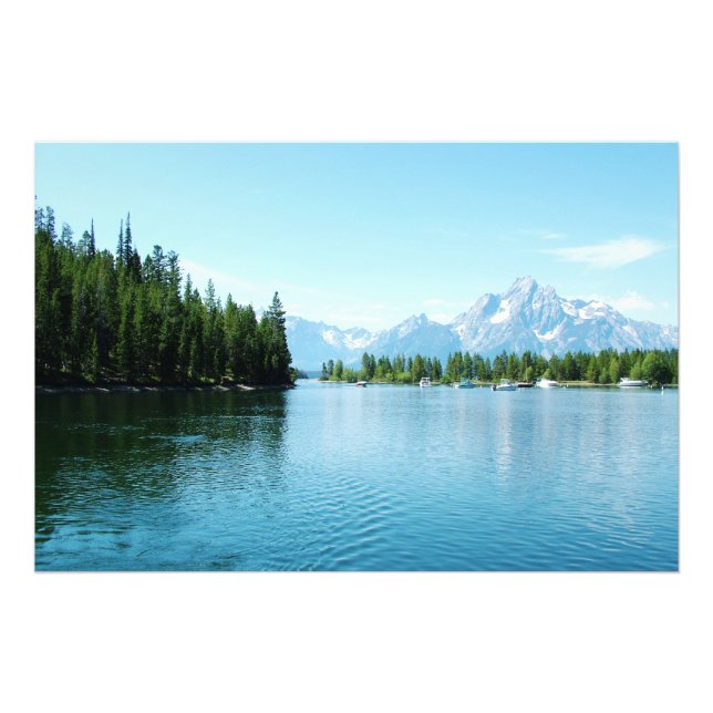 gorgeous landscape photography - lake, mountain, photo print (Front)