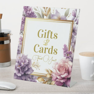 Gorgeous Lavender Vineyard Cards and Gifts Pedestal Sign
