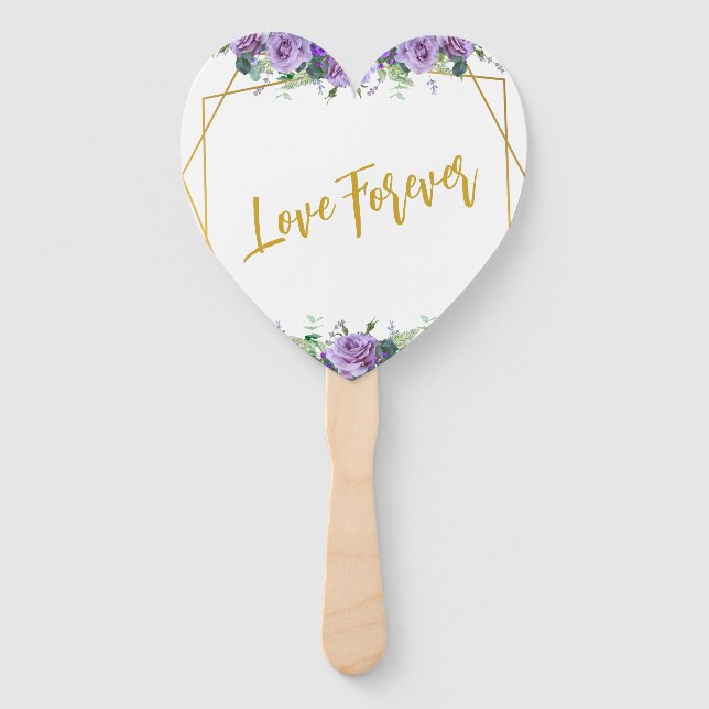 Gorgeous Lavender Vineyard Photo Hand Fan (Front)