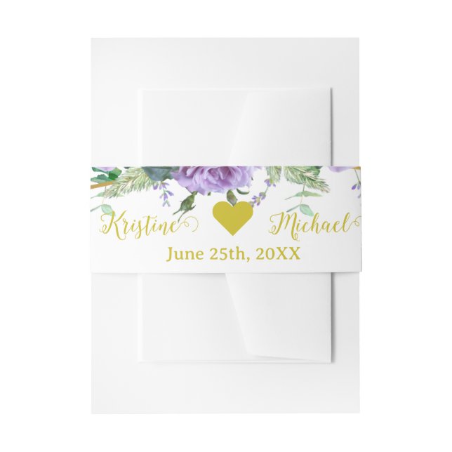 Gorgeous Lavender Vineyard | Photo Thank you Invitation Belly Band (Front Example)