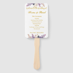Gorgeous Lilac and Lavender Vineyard  Hand Fan