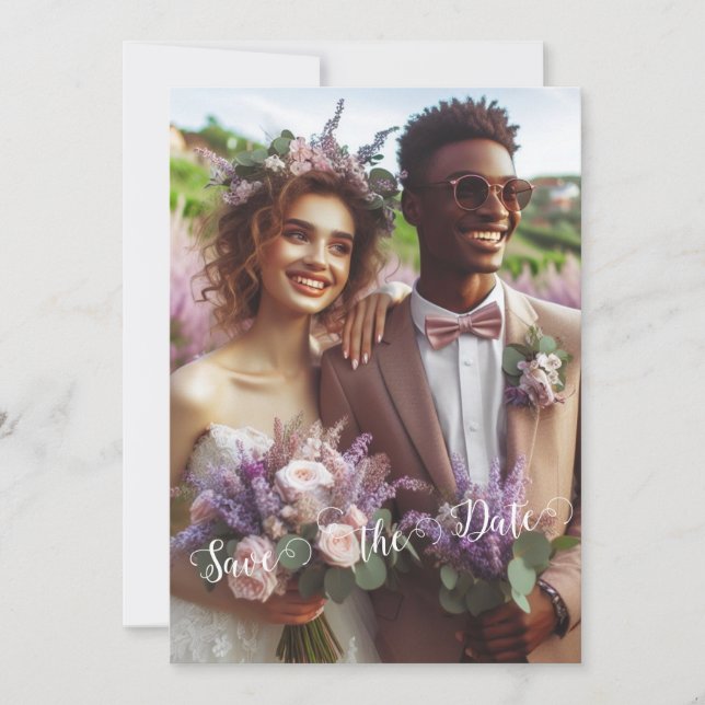 Gorgeous Lilac Vineyard | Photo Save the Date Invitation (Front)