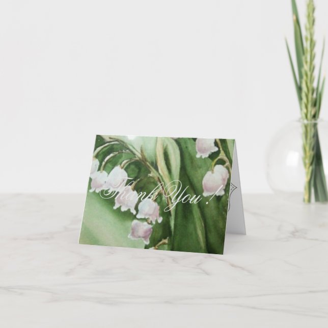 GORGEOUS LILY OF THE VALLEY FLOWER THANK YOU (Front)