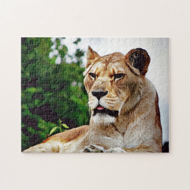 Gorgeous Lioness Digital Painting Jigsaw Puzzle (Horizontal)