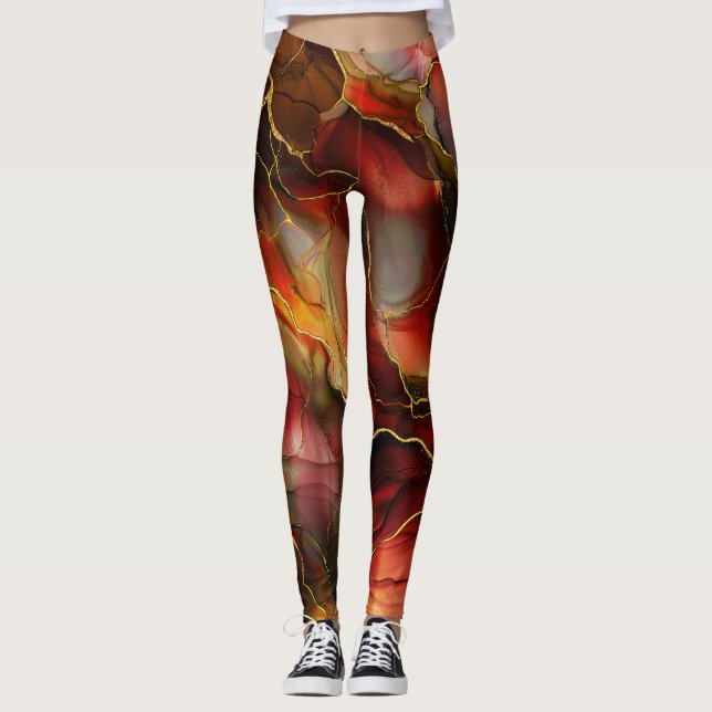 Gorgeous marble pattern leggings (Front)