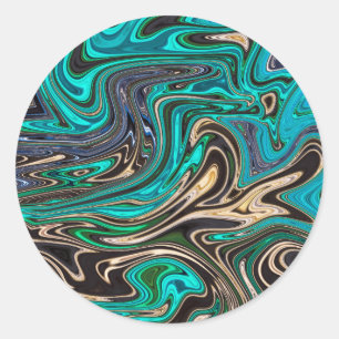 Gorgeous Marble Style - Paradise Classic Round Sticker