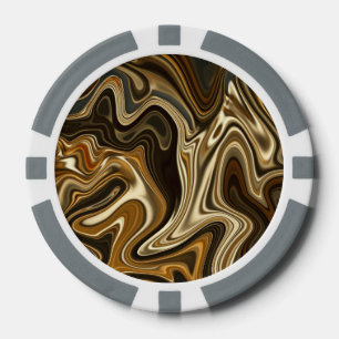 Gorgeous Marble Style - Warm brown Poker Chips