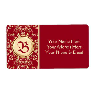 Gorgeous Mediaeval Gold Damask Carmine Red