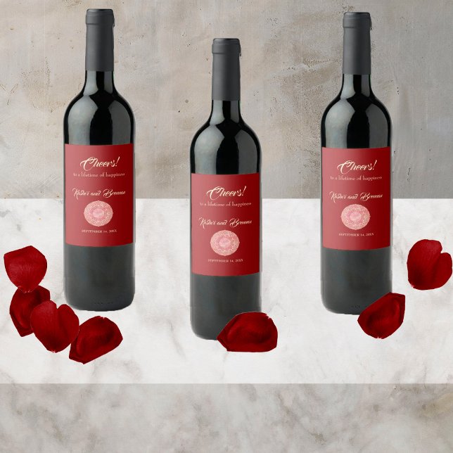 Gorgeous Mehndi Wine Label (Creator Uploaded)
