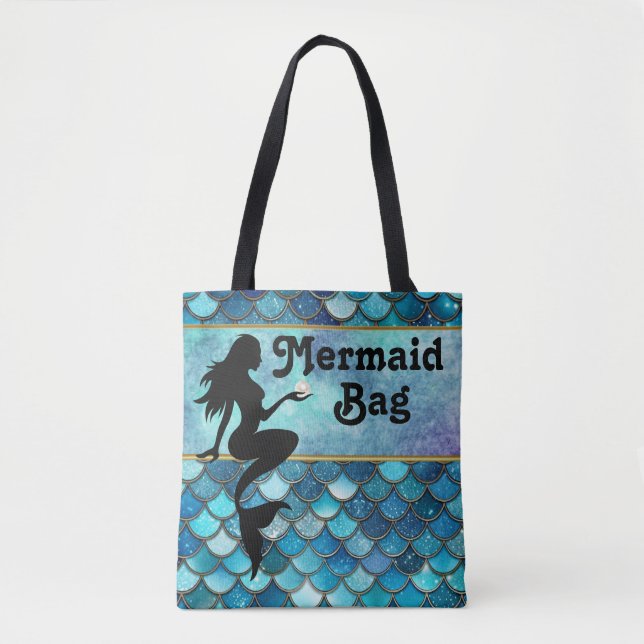 Gorgeous Mermaid Nautical Tote Bag (Front)