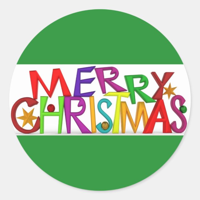 Gorgeous merry Christmas stickers (Front)