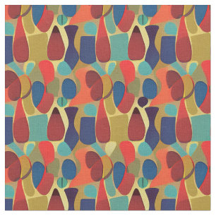 Gorgeous Mid Century Colorful Abstract Fabric