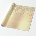 Gorgeous modern gold glitter drips