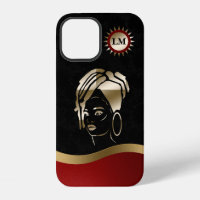 Gorgeous Monogrammed African Queen iPhone 12 Case