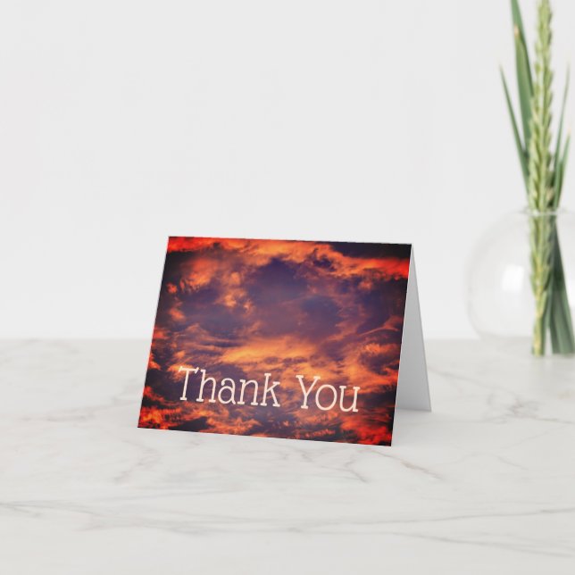 Gorgeous Morning Sky Nature Thank You Card (Front)