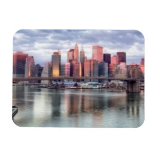Gorgeous morning view and city reflections magnet