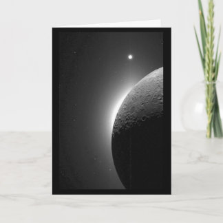 Gorgeous NASA image, the Moon lit by Earth-shine Card