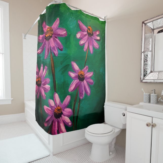 Gorgeous nature theme shower curtain (In Situ)