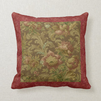 Gorgeous Old World Antique Floral Faux Texture Cushion