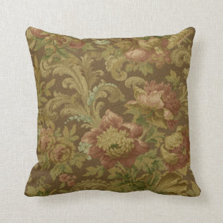 Gorgeous Old World Antique Floral Faux Texture Cushion