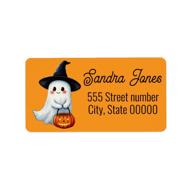 gorgeous one of a kind address labels Halloween (Front)