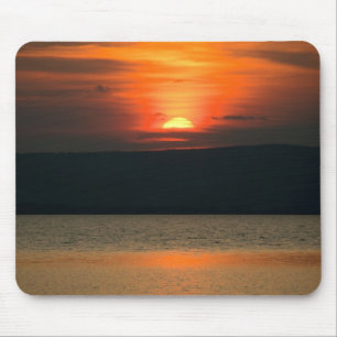 Gorgeous Orange Sunset At Neusiedlersee Mouse Mat