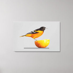 Gorgeous Oriole/Orange Minimalist Canvas Art