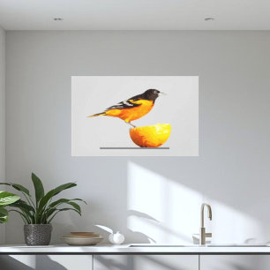 Gorgeous Oriole/Orange Minimalist Canvas Art