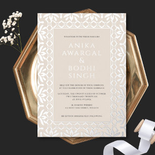 Gorgeous Ornate Indian Wedding Neutral + Silver
