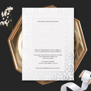 Gorgeous Ornate Indian Wedding White + Silver