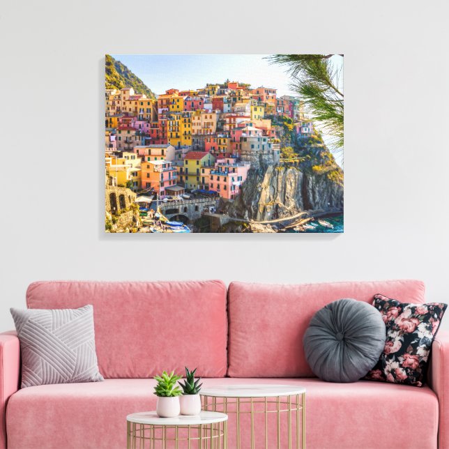 Gorgeous Palermo, Sicily Italy on a Cliff Canvas Print (Insitu(LivingRoom))