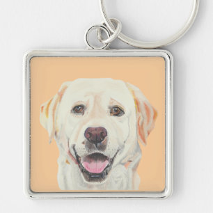 Gorgeous Pastel Yellow Labrador Key Chain