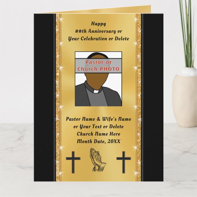 Gorgeous, Pastor Anniversary Cards or ANY OCCASION (Front)