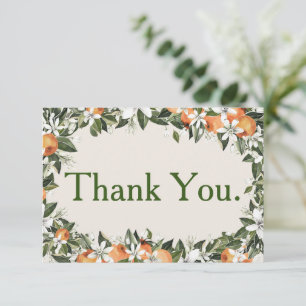 Gorgeous Peaches and Foliage Colourful Thank You Card