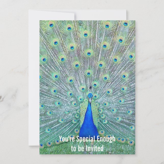 Gorgeous Peacock You're Invited Invitation (Front)