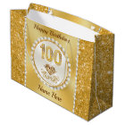 Gorgeous Personalised, 100th Birthday Gift Bag
