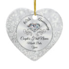 Gorgeous Personalised, 60th Anniversary Ornament