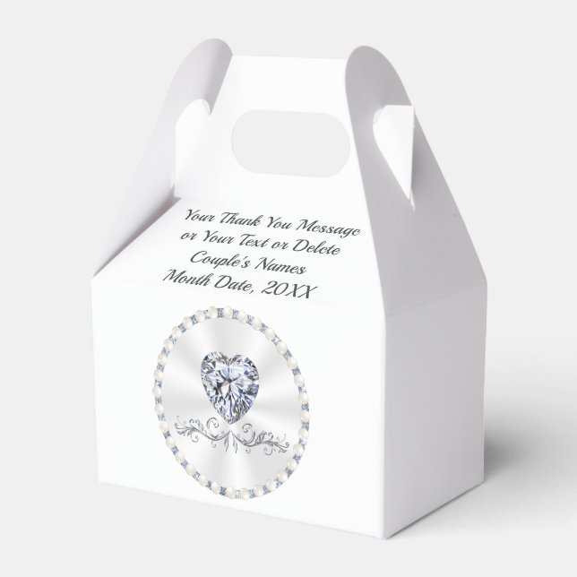 Gorgeous Personalised, Elegant Wedding Favour Boxe Favour Box (Front Side)
